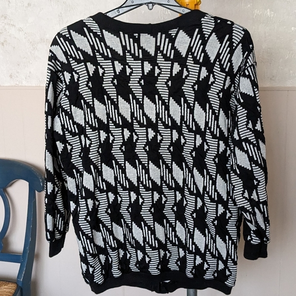 LADY RONTE Vintage Granny Abstract Cardigan, Sz L, EUC! - Picture 2 of 8